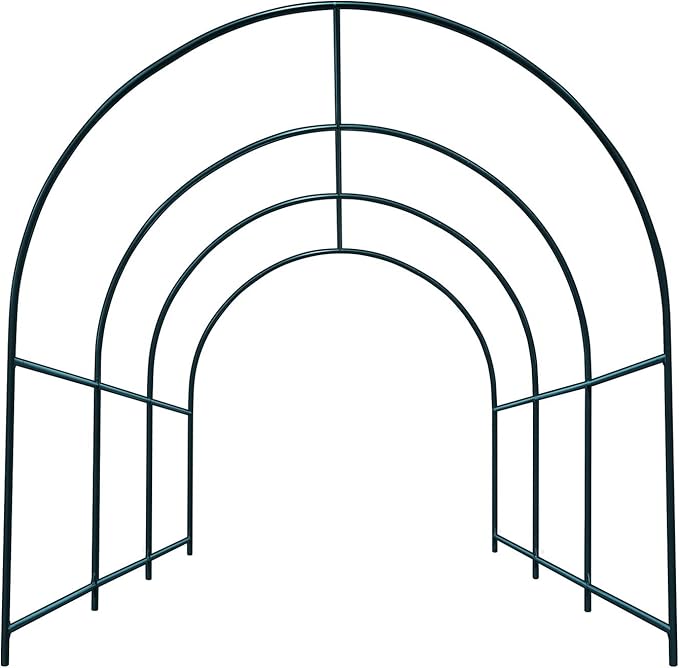 Multi-Size Large Garden Support Arch Frame Climbing Plant Arch Arbor for Flowers/Fruits/Vegetables (9.8ft x 7ft x 7.2ft)