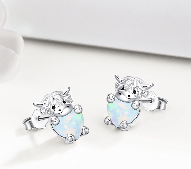 JUSTKIDSTOY Hypoallergenic Earrings Sterling Silver Crystal Cute Animal Studs Earrings for Sensitive Ears Birthday Gifts for Women Girls
