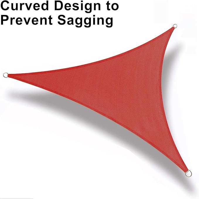 LOVE STORY Custom Size 11'x11'x11' Terra Red Sun Shade Sail Triangle Sunhsade Fabric Awning Canopy for Patio Backyard Carport Pergola (Customized)