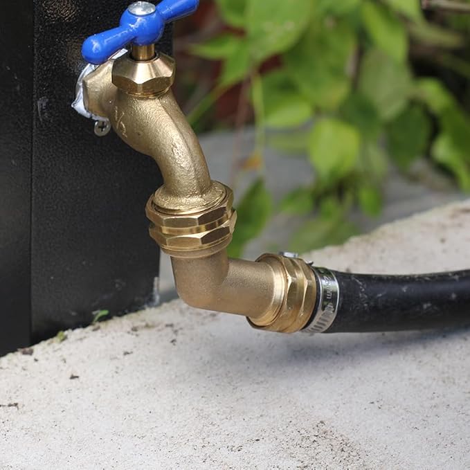 Garden Hose Elbow Connector 45 Degree Hose Extender Solid Brass 3/4" hose adapter (45 degrees elbow (1 PCS))