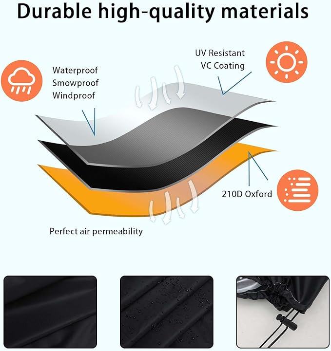 2pcs 55 Gallon Barrel Cover 210D Water Storage Barrel Cover with an Adjustable Drawstring, Rain Barrel Protective Screen Cover for Barrel，25 x 37 Inches