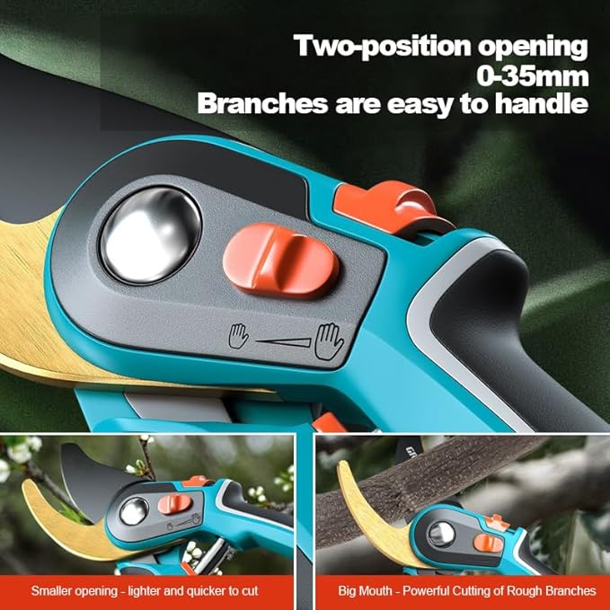 Greenwood Heavy Duty Bypass Pruner - Professional Pruning Shears & Garden Shears with Precision Sharp Blades, Ergonomic Non-Slip Handle for Gardening, Bonsai, Flowers and Plant Care