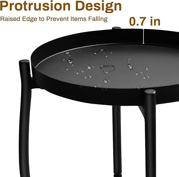 Plant Stand Indoor, 2 Tier Tall Plant Stands, 4-Leg Metal Flower Stand, Heavy Duty Plant Shelf Plant Rack Flower Stands for Living Room, Black