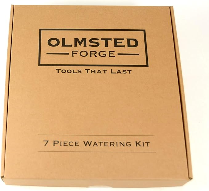 OLMSTED FORGE Watering Tool Kit, 7 pcs: 2 Nozzles, 2-Way Shutoff, 2 Quick Releases & 2 Swivels