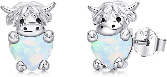 JUSTKIDSTOY Hypoallergenic Earrings Sterling Silver Crystal Cute Animal Studs Earrings for Sensitive Ears Birthday Gifts for Women Girls