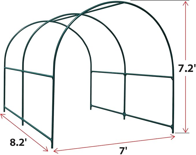 YardGrow Large Garden Support Arch Frame Climbing Plant Arch Arbor for Various Climbing Plant Roses Vines Birthday Wedding Party Decoration Pergola Frame (8.2 x 7 x 7.2ft)