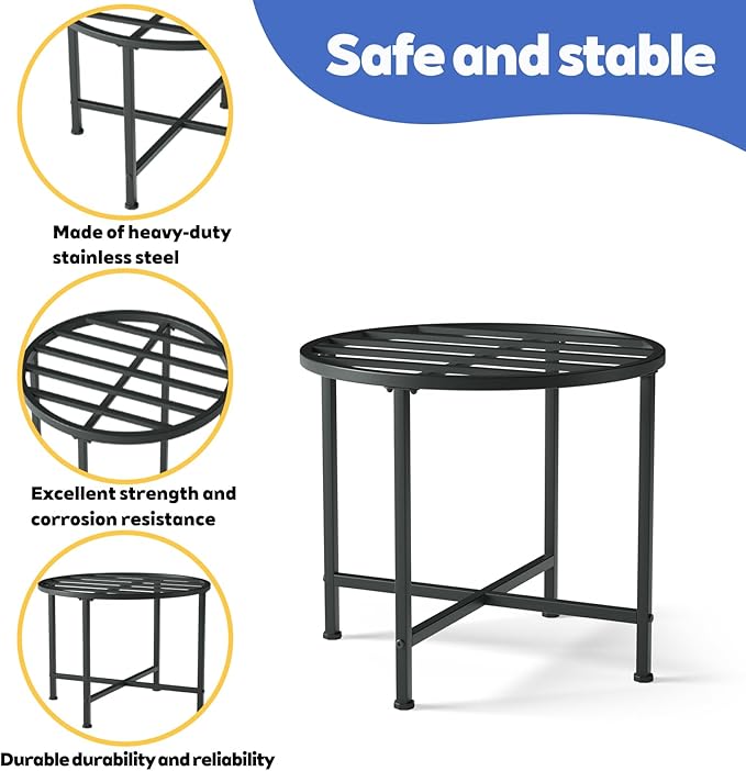 Rain Barrel Stand Heavy-Duty Stainless Steel- Supports 45/50/55 Gallon Plastic Barrels, Outdoor Weatherproof, Rust-Proof, 1200lb Load Capacity
