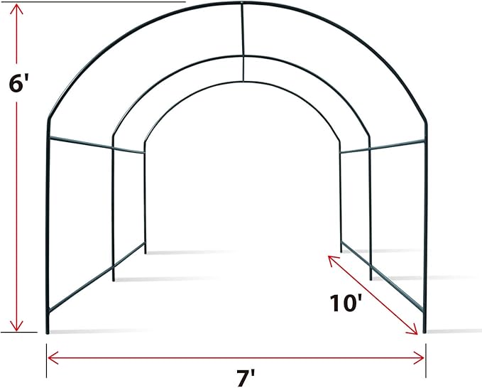 YardGrow Large Garden Support Arch Frame Climbing Plant Arch Arbor for Climbing Plant Roses Vines Birthday Wedding Party Outdoor Decoration Pergola Frame (10x7x6 FT)