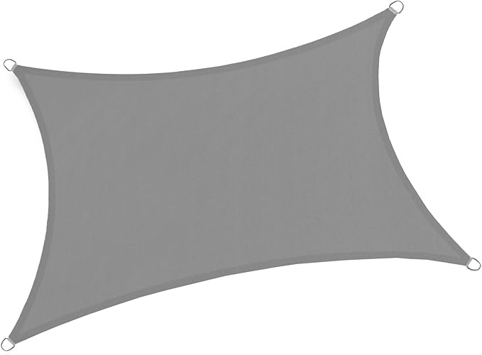 LOVE STORY 20' x 23' Rectangle Dark Grey Sun Shade Sail Canopy UV Block for Outdoor Patio Garden Backyard