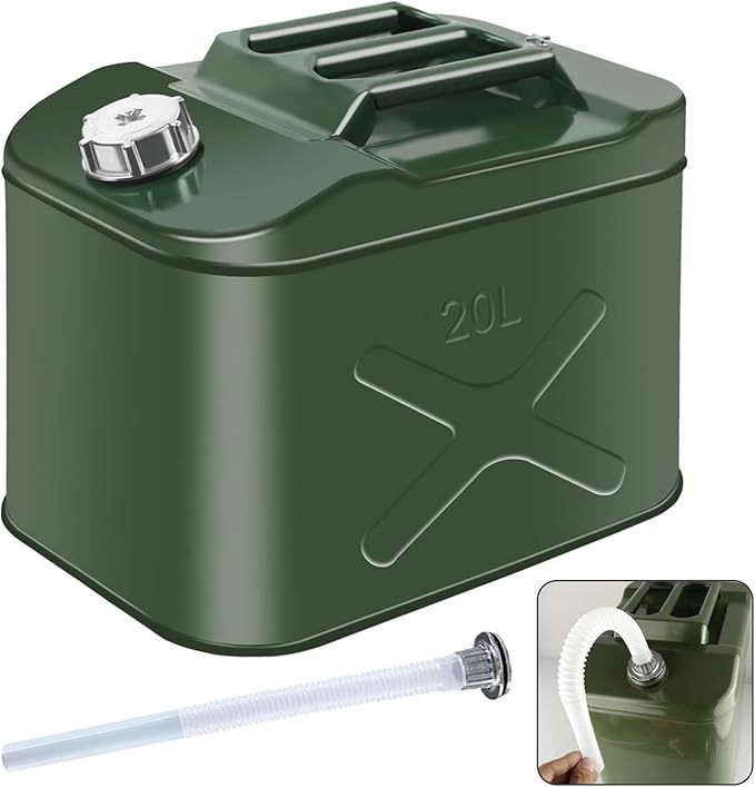 5 Gallon Metal Watering Can, Water Can with Removable Spout Square Design, Watering Can for Garden Flower Plants, Water Container Camping (20L）