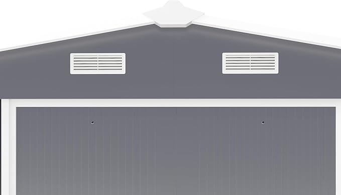 10x12 FT Outdoor Storage Shed, Extra Large Metal Shed with Lockable Doors,Vent & 2 Windows, All-Weather Tool Shed Storage House for Backyard,Garden,Patio, Lawn, Dark Gray