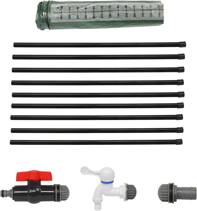 Collapsible Rain Barrel, 100 Gallon Portable Rainwater Collection System, Rain Water Barrel Collector with Volume Scale Mark, Two Spigots and Overflow Kit, Rain Catcher Barrel for Garden, Green