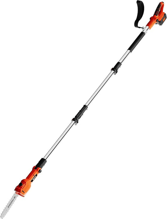 Ukoke Powerful 40V 8-Inch Cordless Pole saw with 2.0Ah Battery and Charger Included - Make Tree Trimming a Breeze!