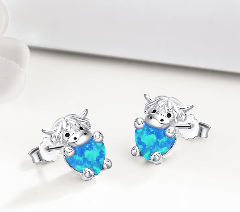JUSTKIDSTOY Hypoallergenic Earrings Sterling Silver Crystal Cute Animal Studs Earrings for Sensitive Ears Birthday Gifts for Women Girls