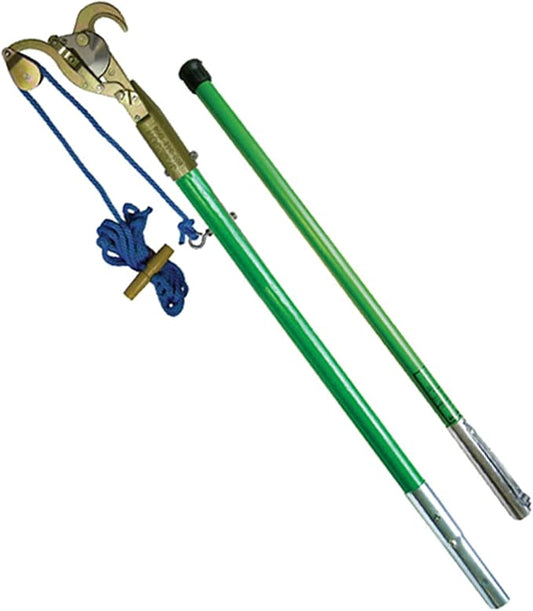 Hollowcore Fiberglass Landscaping Kit: Includes Pruner Mounted on Pole, Base Pole, and Pruner Rope