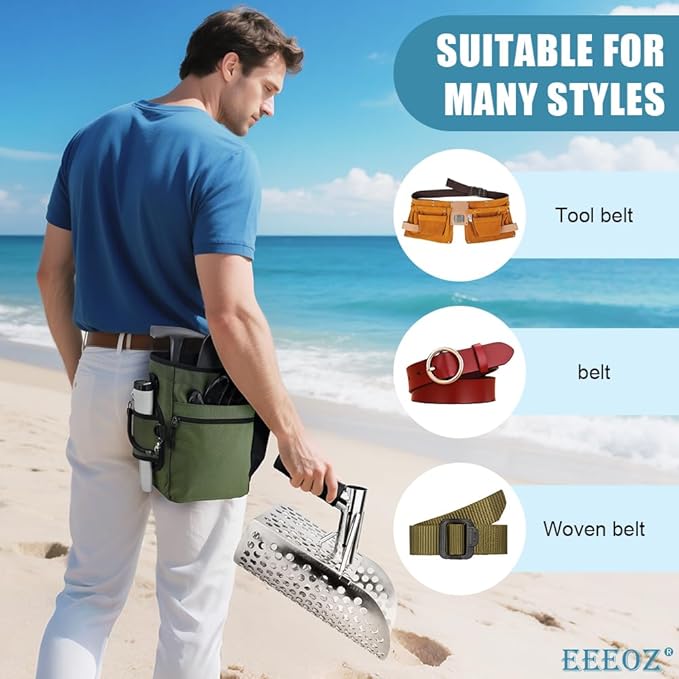 Beach Sand Scoop with Non-Slip Handle,Metal Detecting Tool,Beach Underwater Treasure Hunting, Stainless Steel Water Metal Detecting Tool Digging Shovel Fast Sifting Metal Detector. (style6)
