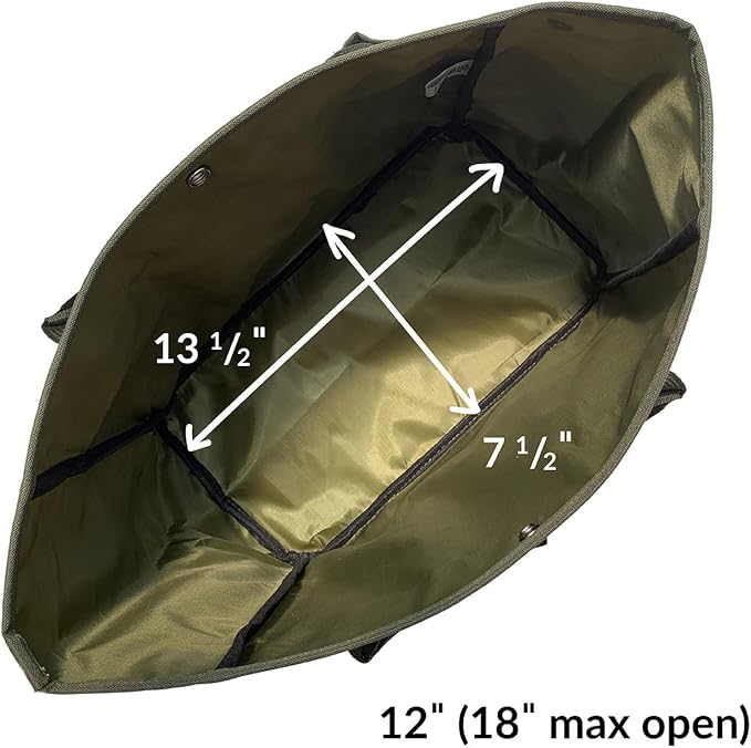 Ferry Morse Garden Tool Bag, 8 Pockets Gardening Bag, Heavy Duty Garden Tote Caddy