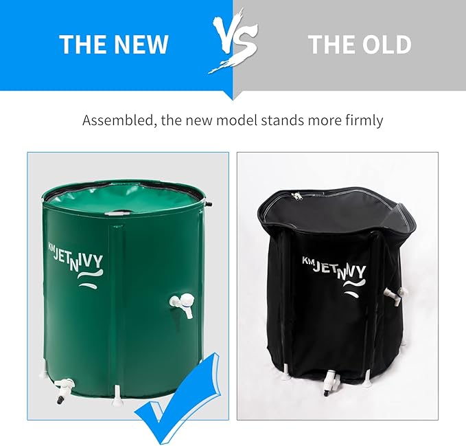 Rain Barrel Upgrade Anti-Collapse Collapsible Rainwater Collection System,Portable Water Storage Tank,Garden Water Catcher（Green,100G