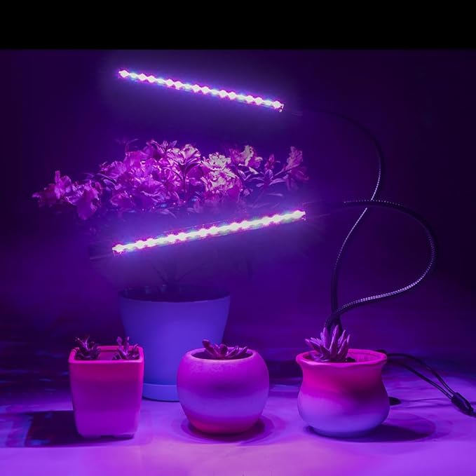 Clip On Grow Light for Indoor Plants,Full Spectrum Led Plant Grow Lights with Auto-Timer, Plant Growing Lamp for Seed Starting,Houseplants, Bonsai, Pot Plant,2 Lamp