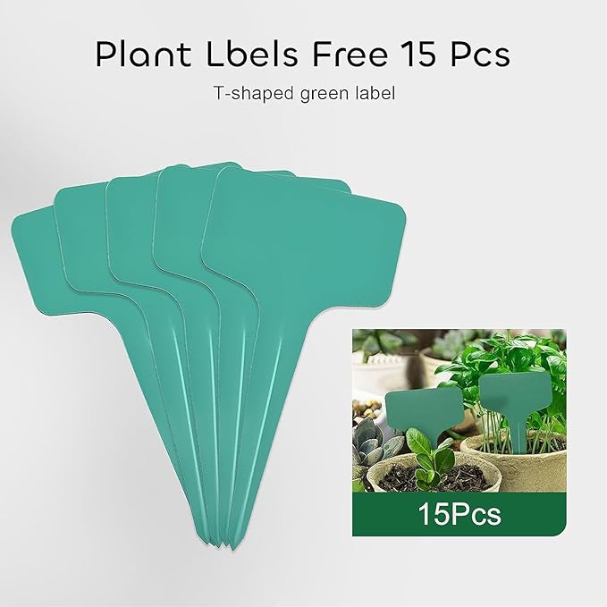 GROWNEER 360 Cells Peat Pots Seed Starter Trays 36 Packs Biodegradable Seedling Pots Germination Trays Organic Plant Starter Kit with 15 Pcs Plant Labels