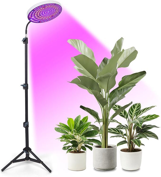 Grow Light with Stand,288 LEDs Full Spectrum Plant Light for Indoor Plants,Tripod Standing Grow Lights for Indoor Plants,3 Modes Floor Grow Plant Lamp for Plants Greenhouse Veg Bloom Light