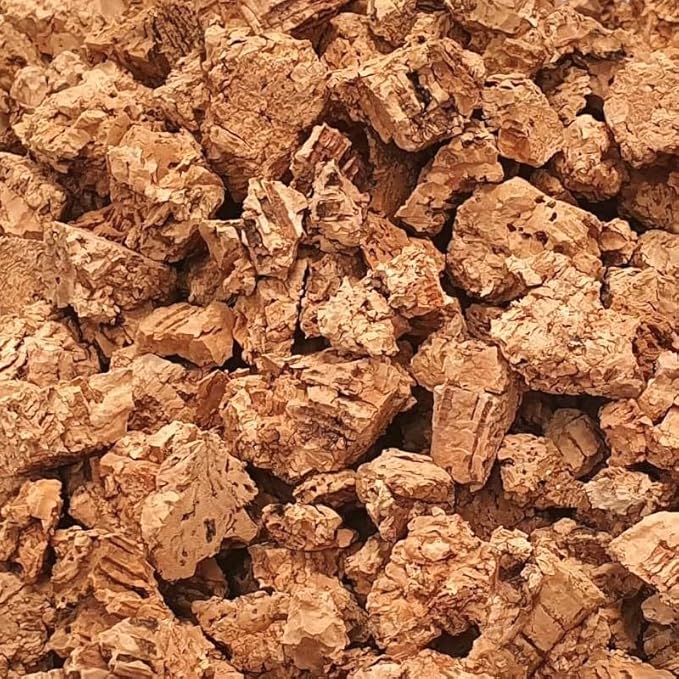Cork Orchid Bark - Cork Bark Nuggets (3/8"- 3/4") - Natural Cork Bits (10-20mm) for Orchids, Air Plants, Reptiles & Terrariums (3 quarts)
