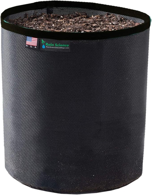 Grow Bag 2 Gallon, Planting Pots - Colorful Plant Grow Bags Pots Gardening Vegetable - Air Pruning Mesh Fabric Plant Container - (Black/Black)