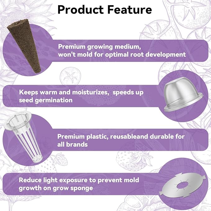 inbloom Salad Seed Pod Kit Compatible with AeroGarden, Ahopegarden, iDoo, MUFGA Hydroponics Growing System, 400+ Mixed Seeds with American Fast/Paris Island/Buttercrunch/Romaine Lettuce (12-Pod)