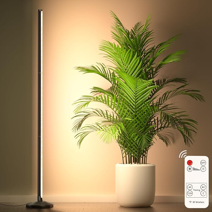 bedee LED Grow Light for Indoor Plants: 65 Inch Full Spectrum Plant Lights for Seed Starting with Timer and 10 Level Dimmable Standing Plant Growing Lamp for Greenhouse with Hanging Accessories
