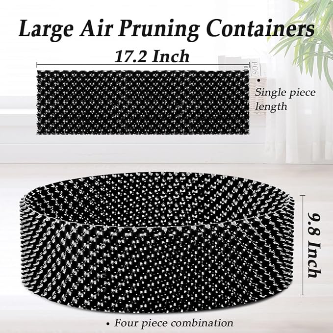 60 Gallon Air Pruning Container New Plastic Nursery Pot Fruit Vegetable Garden Grow beds (4 ft Diameter), Black