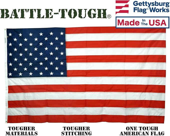 4x6' New Mexico Flag & 4x6' United States Flag Bundle - Durable All Weather Nylon & Reinforced Fly End Stitching - Made in The USA