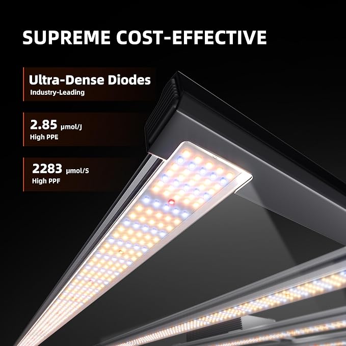Spider Farmer G8600 Cost-Effective 800W LED Grow Lights, 4x4ft/5x5ft Coverage Commercial Bar Style LED Grow Lamp for Indoor Plants Vertical Farming, 2025 Upgraded Smart App Control