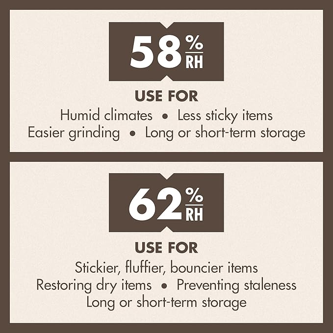 Boveda 58% Two-Way Humidity Control Packs For Storing 1 oz – Size 8 – 10 Pack – Moisture Absorbers for Small Storage Containers – Humidifier Packs – Hydration Packets in Resealable Bag