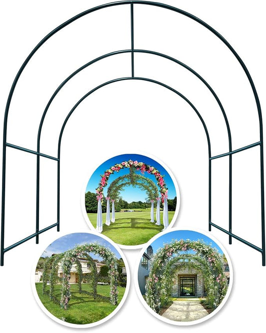 YardGrow Large Garden Support Arch Frame Climbing Plant Arch Arbor for Various Climbing Plant Roses Vines Birthday Wedding Party Decoration Pergola Frame (6.5 x 7 x 7.2ft)