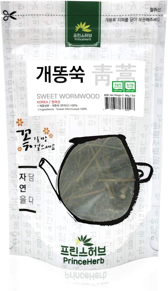 [Medicinal Korean Herb] Artemisia Annua (Sweet Wormwood/Sweet Annie/Qinghao/개똥쑥) Dried Bulk Herbs 3oz (86g) by Prince Herb
