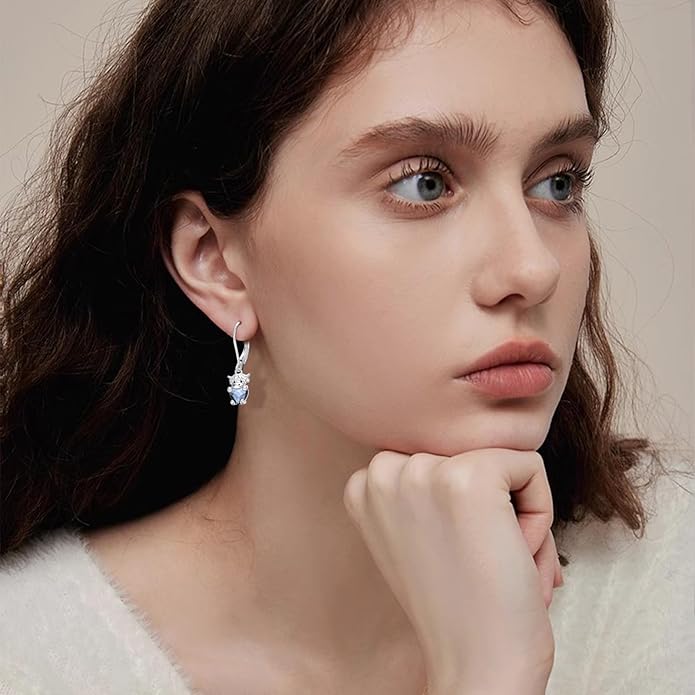 JUSTKIDSTOY Hypoallergenic Earrings Sterling Silver Crystal Cute Animal Studs Earrings for Sensitive Ears Birthday Gifts for Women Girls