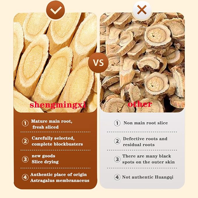 Astragalus membranaceus Astragalus Slice Natural Astragalus Root Huang Qi Astragalus Root Slices 10.5oz/300g Chinese Herbal Tea No Addition 黄芪 黄芪片
