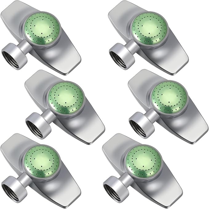 Honoson Metal 360 Degree Circle Pattern Spot Sprinkler for Yard with Gentle Water Flow Adjustable Sprinkler Head for Small Area Lawn Garden Watering(Green,6 Pieces)