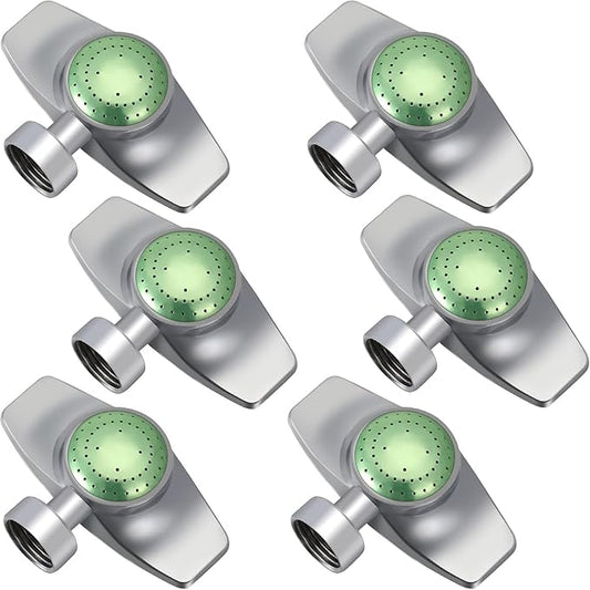 Honoson Metal 360 Degree Circle Pattern Spot Sprinkler for Yard with Gentle Water Flow Adjustable Sprinkler Head for Small Area Lawn Garden Watering(Green,6 Pieces)
