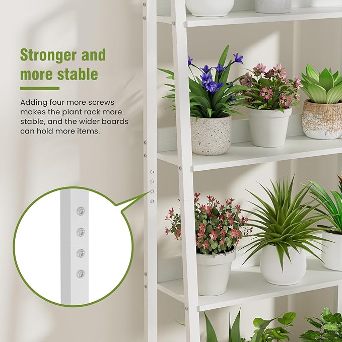Extra Wide Plant Stand Indoor with Grow Lights, 5 Tiered Heavy Duty Large Plant Shelf, 63" Tall Metal Plant Rack for Multple Plants, Storage Shelves with Steel Frame, Corner Flower Pot Holder for Home