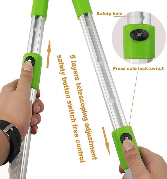 Bypass Lopper with Extendable, Anvil Lopper Heavy Duty, Tree Trimmer Telescopic 26-41 Inch, Garden Pruner 5 Sections Handle Adjustment, Branch Cutter with 2 Inch Cut Capacity