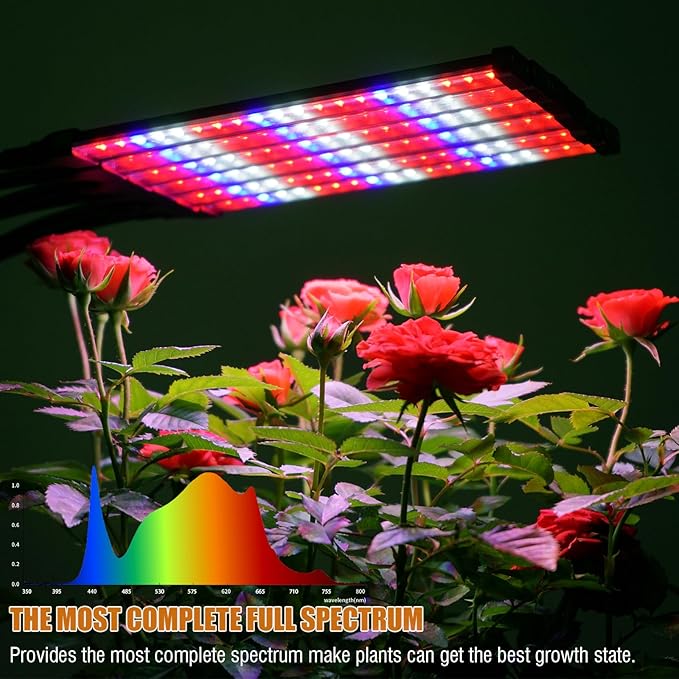 Grow Lights for Indoor Plants Full Spectrum with Stand and Timer, 6 Heads LED Plant Lights for Indoor Growing, Standing Floor House Plant Lamp for Seed Starting. (Red+Blue+White)