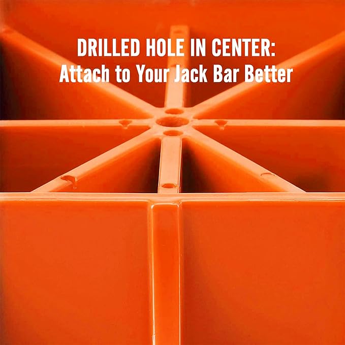 Seven Sparta Off-Road Base Stand Compatible with Hi Lift Jack PP Pad to Alleviate Jack Hoisting Sinkage（Orange）