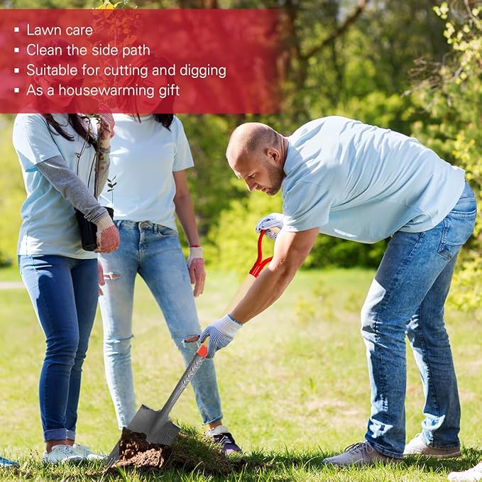 Flat Spade Garden Shovel Edging Spade with Wodden Handle for Gardening,Edging,Trenching, Planting Landscaping,43 inches