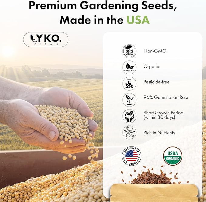LYKOCLEAN Salad Buttercrunch Lettuce Seeds for AeroGarden, iDOO, Ahopegarden Hydroponics Growing System, 7-pods, 350+ Seeds (Include Spinach, American Fast Lettuce,Paris Island Lettuce, Cauliflower)