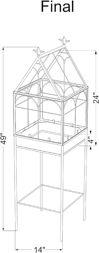 H Potter Large Glass Terrarium Succulent Planter Wardian Case for Plants