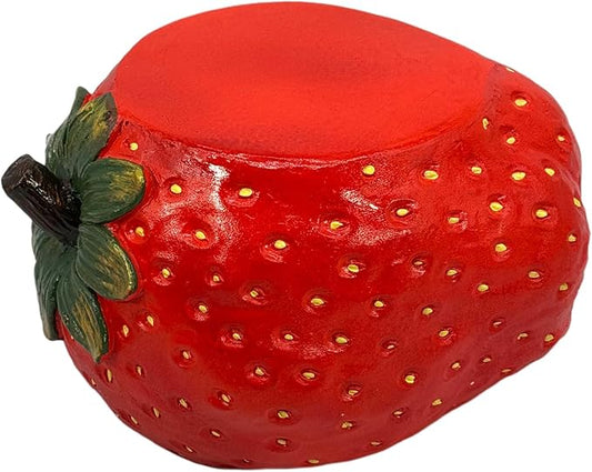 Galt International 10" Red Strawberry Fruit Stool Plant Stand for Home Decor Plant Stand Garden Indoor Outdoor Decorations