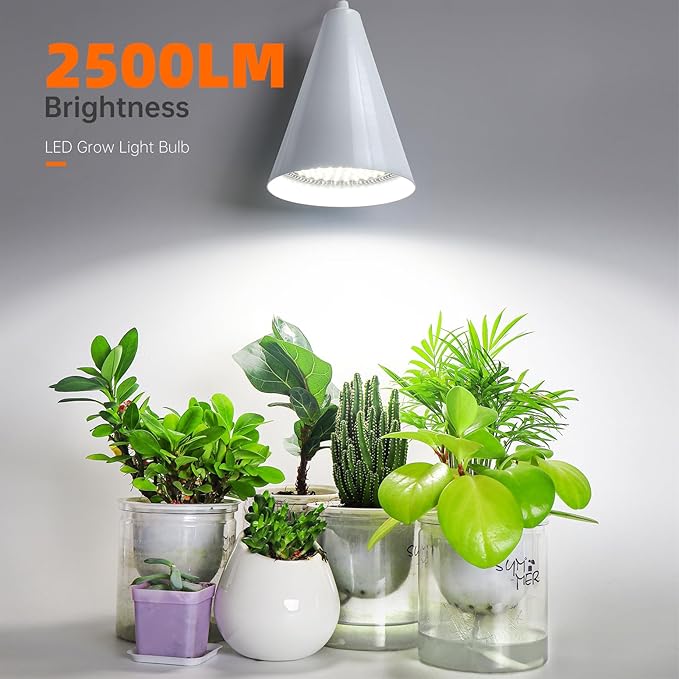 Bstrip Hanging Grow Light, 25W Full Spectrum Plant Lights for Indoor Plants, 16.4FT Power Cord, 5000K with Timer Function