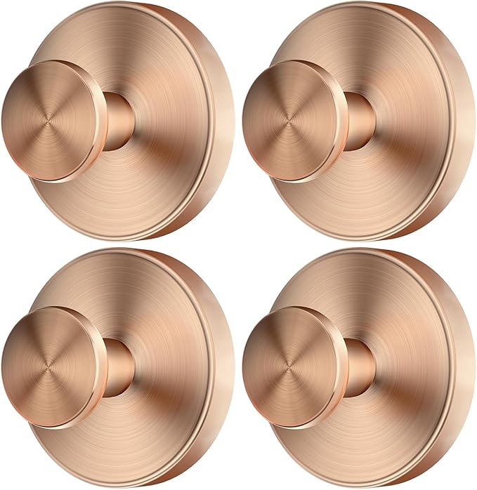 Suction Hooks for Shower, Mirror, Wall, Hanging Towels (Rose Gold, 4 Pieces)