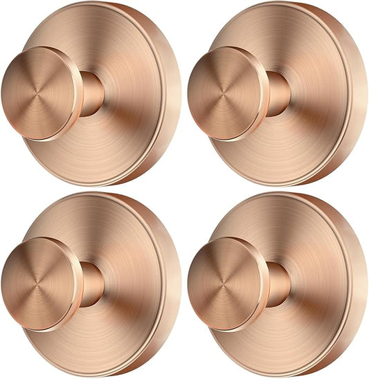 Suction Hooks for Shower, Mirror, Wall, Hanging Towels (Rose Gold, 4 Pieces)